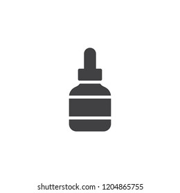 Eye Drop Bottle vector icon. filled flat sign for mobile concept and web design. Medicine dropper simple solid icon. Symbol, logo illustration. Pixel perfect vector graphics