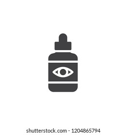 Eye Drop Bottle vector icon. filled flat sign for mobile concept and web design. Dropper bottle simple solid icon. Symbol, logo illustration. Pixel perfect vector graphics