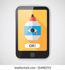 Eye Drop flat icon with long shadow,eps10