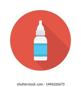 eye drop glyph flat vector icon