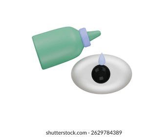 eye drop icon 3d illustration render


