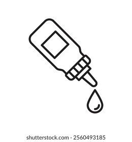 Eye drop icon Black and white logo