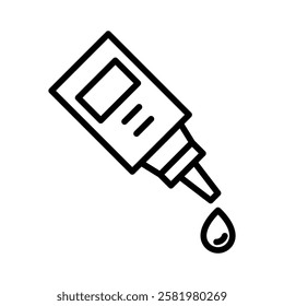 eye drop icon Black and white logo