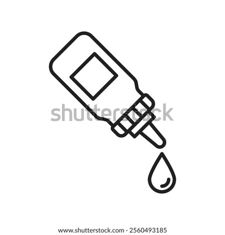 Eye drop icon Black and white logo