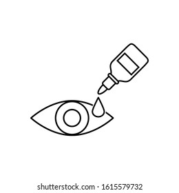 Eye drop icon.  Eye drop bottle