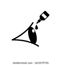 Eye drop icon.  Eye drop bottle