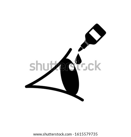Eye drop icon.  Eye drop bottle