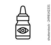 Eye drop icon. Eye drop bottle color editable