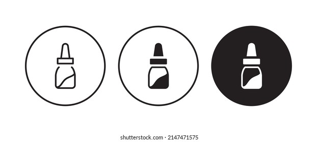 EYE DROP ICON , EYEDROPPER, Eye drops line icon. Nasal drops, medical, contact lenses