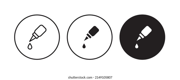 EYE DROP ICON , EYEDROPPER, Eye drops line icon. Nasal drops, medical, contact lenses