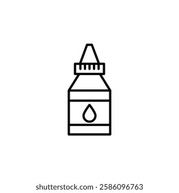 EYE DROP icon Flat fill set collection