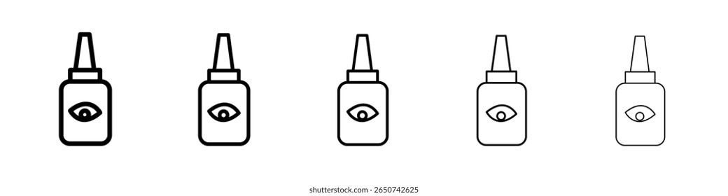 Logotipo de conjunto de ilustración plana de icono de EYE DROP