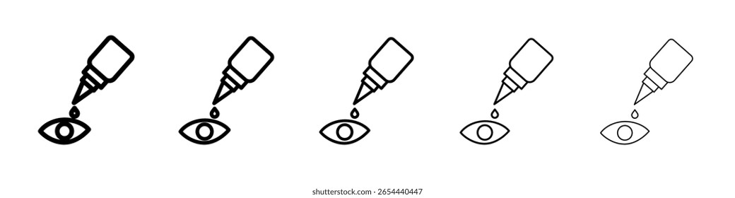 Logotipo de conjunto de ilustración plana de icono de EYE DROP
