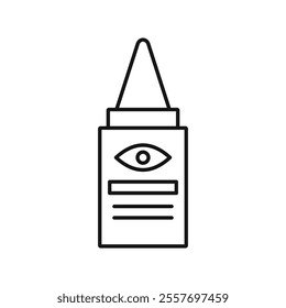 Eye drop icon Isolated flat vector in outline