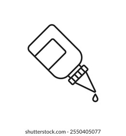 Logotipo lineal del icono de la gota del ojo aislado