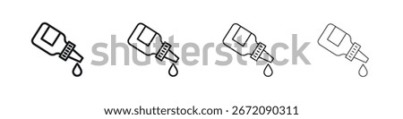 eye drop icon. minimal strokes lines for web designs
