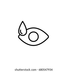eye drop icon on white background