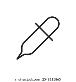 Eye drop icon Outline set in black and white color