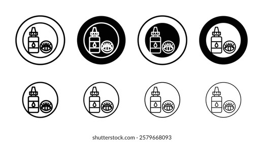 EYE DROP icon Outline thin set pack series