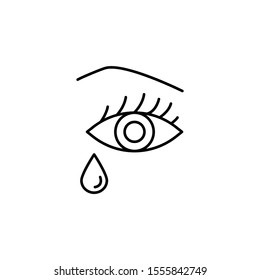 Eye drop icon. Simple line, outline vector of optometry icons for ui and ux, website or mobile application