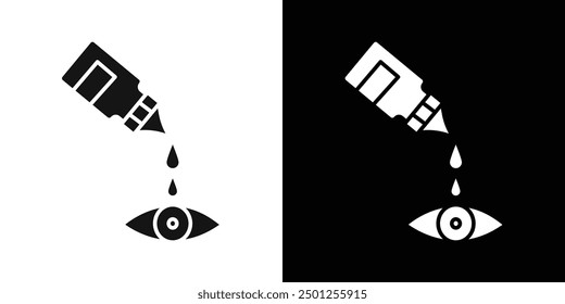 Icono de EYE DROP Marca de símbolo en estilo relleno
