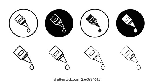 Eye drop icon Symbol mark in filled style