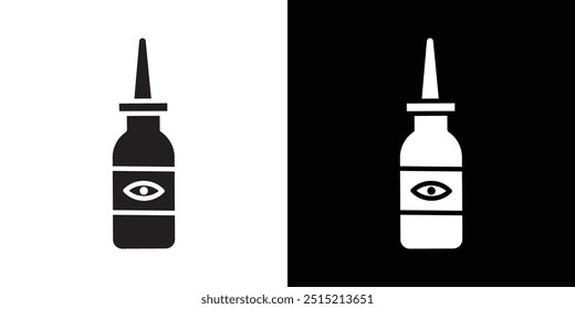 Icono de EYE DROP Ilustración plana de línea delgada