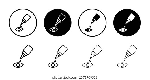 EYE DROP icon Thin line art isolated