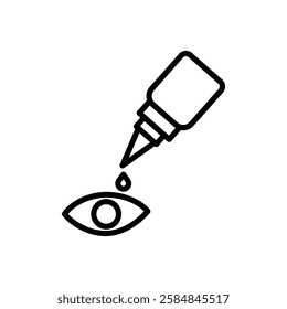 EYE DROP icon Thin line art isolated