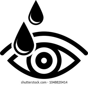 Eye Drop Icon Vector Art Illustration