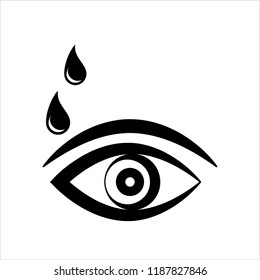 Eye Drop Icon Vector Art Illustration