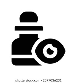 eye drop icon. vector glyph icon for your website, mobile, presentation, and logo design.