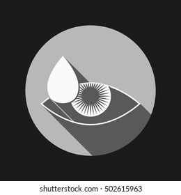 eye drop icon. vector medical illustration.