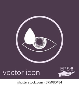 eye drop icon. vector medical illustration.