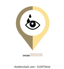 eye drop icon.eyes.medical concept.vector illustration.