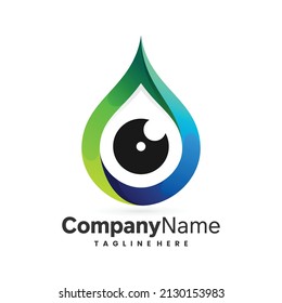 eye drop logo icon design template