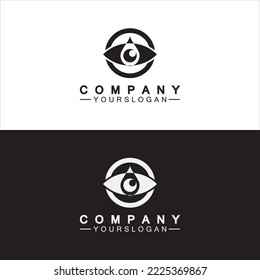 Eye drop logo icon design template
