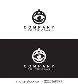 Eye drop logo icon design template