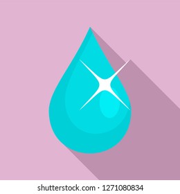 Eye drop oil icon. Flat illustration of eye drop oil vector icon for web design