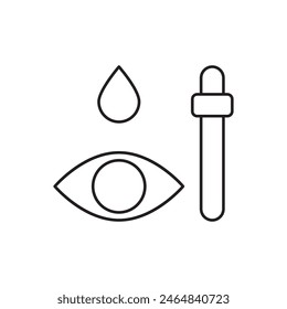 eye drop, pipette icon design, isolated on white background, vector illustration