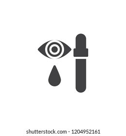 Eye drop pipette vector icon. filled flat sign for mobile concept and web design. eye dropper simple solid icon. Symbol, logo illustration. Pixel perfect vector graphics