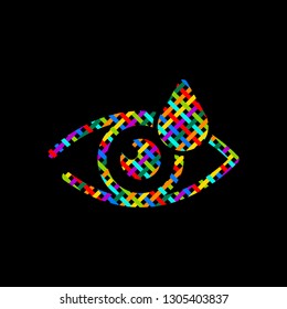 Eye and drop. Simple icon