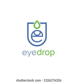 eye drop tool logo, this logo is made for service companies and products related to the eye, both in the form of eye health, eye protection and others