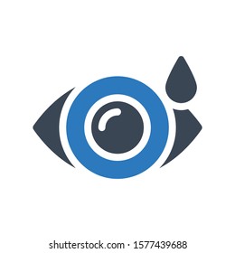 eye drop vector glyph color icon 