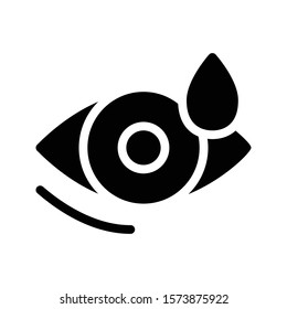 eye drop vector glyph flat icon 