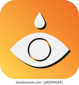 Eye Drop Vector Glyph Gradient Background Icon For Personal And Commercial Use.
