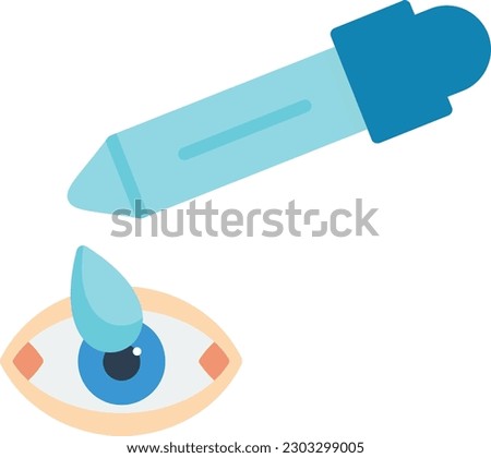 Eye Drop Vector Icon Flat Style