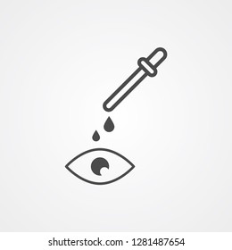 Eye drop vector icon sign symbol