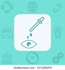 Eye drop vector icon sign symbol