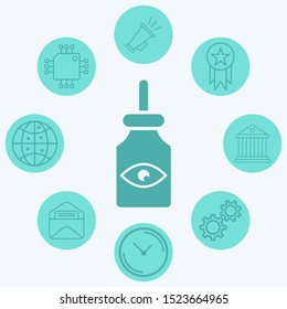 Eye drop vector icon sign symbol